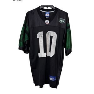 VTG Reebok New York Jets Chad Pennington #10 Jersey Men’s M Black Green NFL